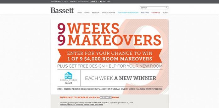 Bassett 9 Weeks, 9 Makeovers Sweepstakes