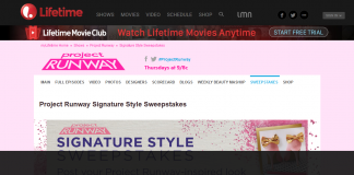 MyLifetime.com/SignatureStyle – Project Runway Signature Style Sweepstakes MyLifetime.com/SignatureStyle - Project Runway Signature Style Sweepstakes