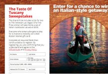 TasteOfTuscanySweeps.com - Taste of Tuscany Sweepstakes