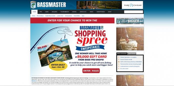 Bassmaster Shopping Spree Sweepstakes