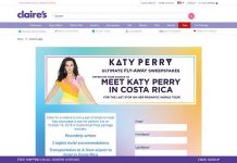 Claires.com/KatyPerry - Claire's Katy Perry Ultimate Fly-Away Sweepstakes