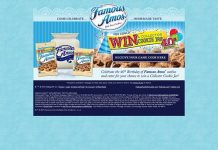 Famous Amos 40th Birthday Instant Win Game (Famous-Amos.com/Birthday)
