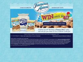 Famous Amos 40th Birthday Instant Win Game (Famous-Amos.com/Birthday)