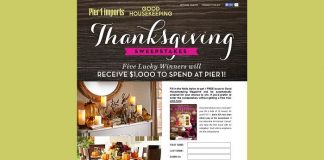GoodHousekeeping.com/Pier1 - Pier 1 Imports and Good Housekeeping Thanksgiving Sweepstakes