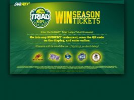 TriadHoopsTicketGiveaway.com - SUBWAY Triad Hoops Tickets Giveaway