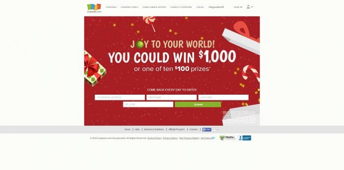 Coupons.com Holiday Shopping Sweepstakes