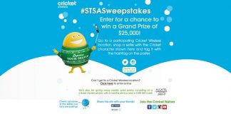 Cricket Wireless Selfie Sweepstakes (STSASweepstakes.com)