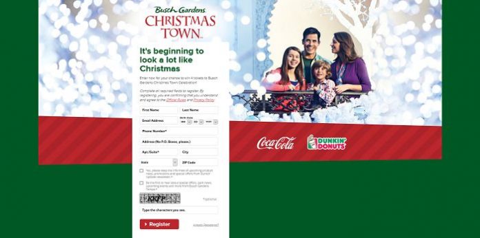 Dunkin' Donuts Christmas Town Instant Win Game (BuschGardensSweeps.com)