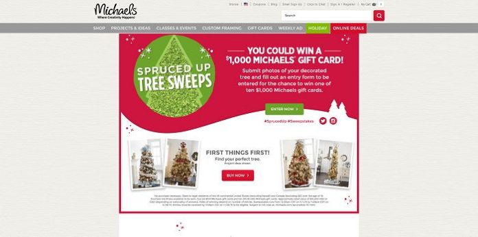 Michaels.com/SprucedUp - Michaels Spruced Up Sweepstakes