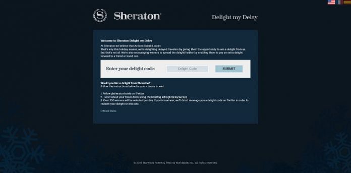 Sheraton Delight My Delay Twitter Sweepstakes Sheraton Delight My Delay Twitter Sweepstakes
