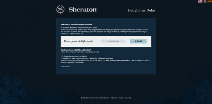 Sheraton Delight My Delay Twitter Sweepstakes