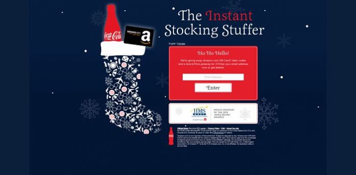 Coca-Cola Instant Stocking Stuffer Sweepstakes