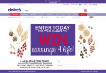 Claire's Earrings 4 Life Sweepstakes