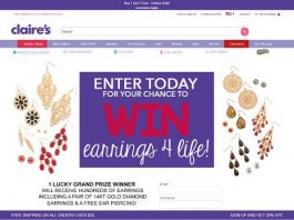Claire's Earrings 4 Life Sweepstakes