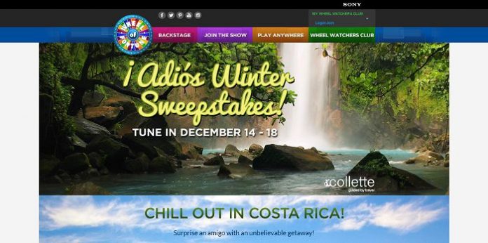 Wheel of Fortune Costa Rica Sweepstakes