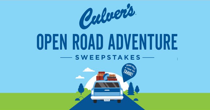 Culver's Open Road Adventure Sweepstakes