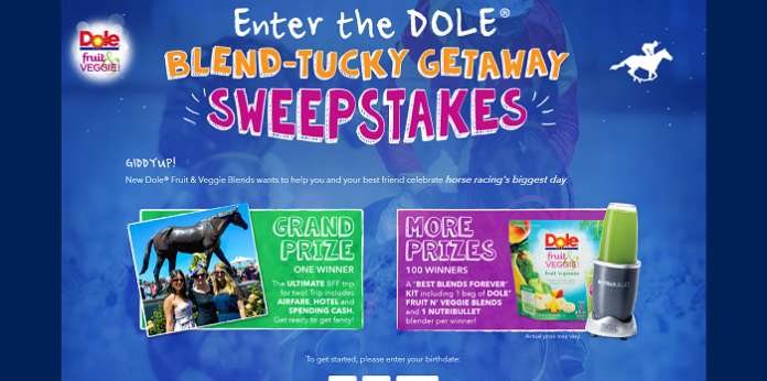 Dole Blend-Tucky Getaway Sweepstakes