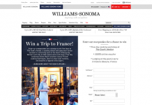 Williams-Sonoma.com/FranceTrip Sweepstakes