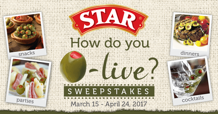 STAR How Do You O-live? Sweepstakes 2017 STAR How Do You O-live? Sweepstakes 2017
