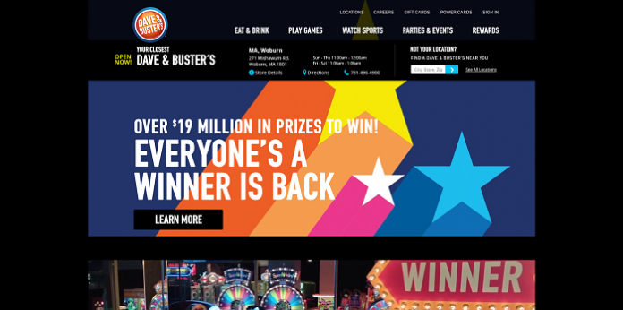 Dave & Buster's Everyone's A Winner Giveaway