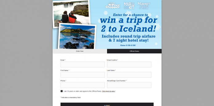 Price Chopper Trip to Iceland Sweepstakes