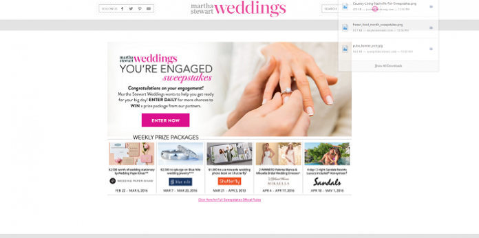 MarthaStewartWeddings.com You're Engaged Sweepstakes