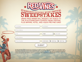 RED VINES Stagecoach Country Music Festival Sweepstakes