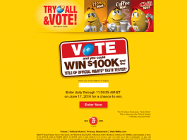 M&M’S 2016 Flavor Vote Sweepstakes M&M’S 2016 Flavor Vote Sweepstakes
