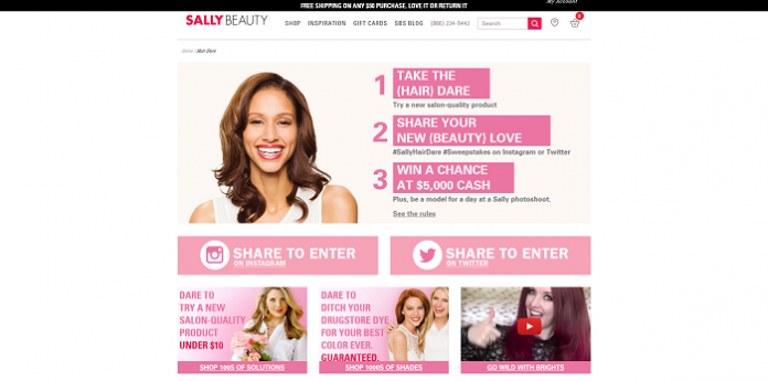 Sally Beauty Hair Dare Sweepstakes