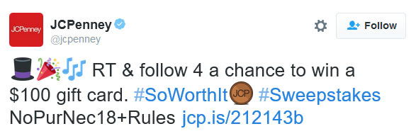 jcpenney soworthit sweepstakes jcpenney soworthit sweepstakes