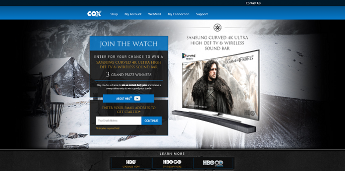 Cox.com/UltimateTVContest - Cox Ultimate TV Contest 2016