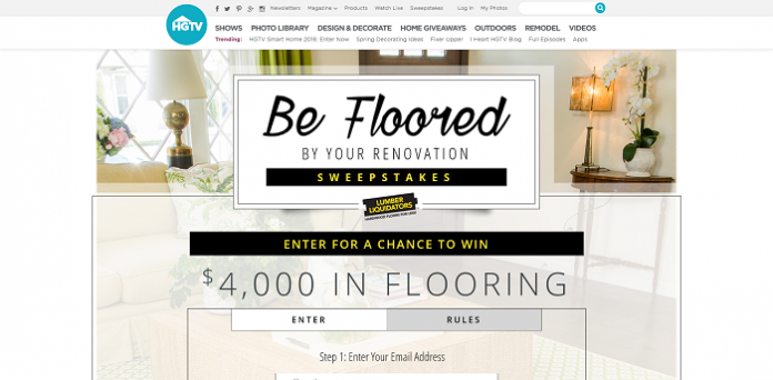 HGTV.com/BeFlooredSweepstakes HGTV Be Floored by Your Renovation Sweepstakes HGTV.com/BeFlooredSweepstakes HGTV Be Floored by Your Renovation Sweepstakes