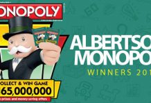 Albertsons Monopoly Winners 2016