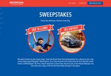 Honda Home Team Heroes Sweepstakes