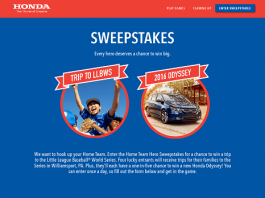 Honda Home Team Heroes Sweepstakes