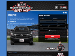 ResersRacing.com - Reser's Toyota Highlander Giveaway