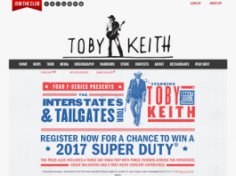 TobyKeith.com/Ford: Toby Keith & Ford Present The Interstates & Tailgates Sweepstakes