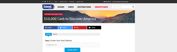 Travel Channel Sweepstakes June 2016