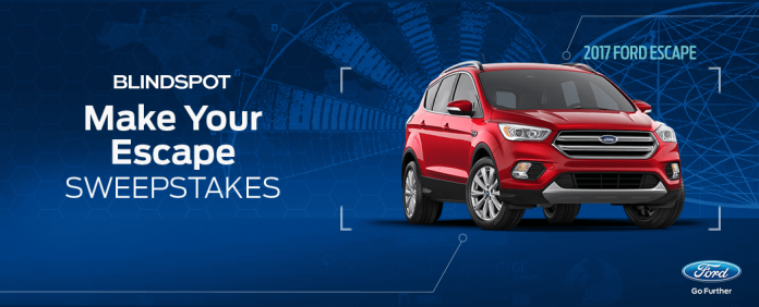 NBC and Ford Make Your Escape Sweepstakes at nbc.com/ford