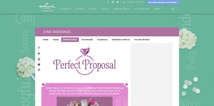 Hallmark Channel Perfect Proposal Sweepstakes