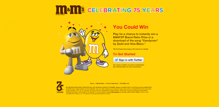 M&M’S Brand Retro Bag Instant Win Game