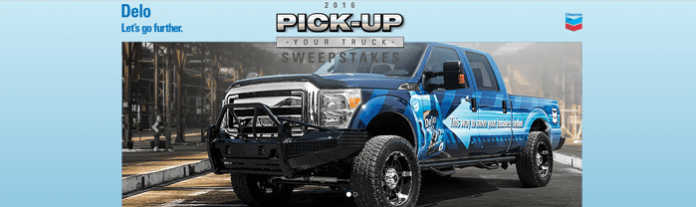 Delo Pick-Up Your Truck Sweepstakes 2016