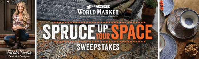World Market Spruce Up Your Space Sweepstakes 2016
