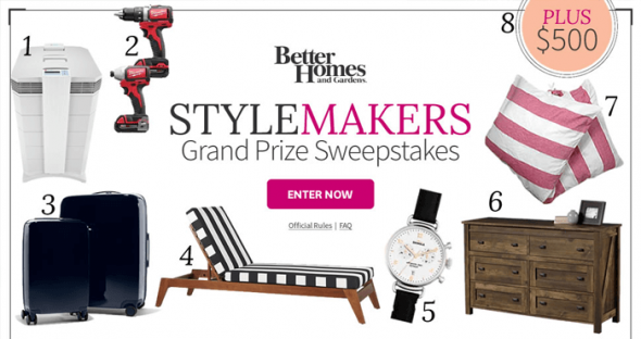 BHG Stylemakers Sweepstakes (BHG.com/StylemakersSweeps) BHG Stylemakers Sweepstakes (BHG.com/StylemakersSweeps)