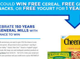 PrizeGeneralMills.com - General Mills Anniversary Instant Win Game