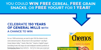 PrizeGeneralMills.com - General Mills Anniversary Instant Win Game