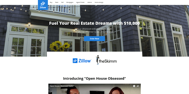 Zillow Open House Obsessed Sweepstakes