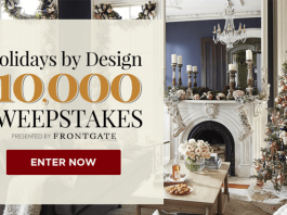 Traditional Home $10,000 Holidays By Design Sweepstakes (TraditionalHome.com/Frontgate)