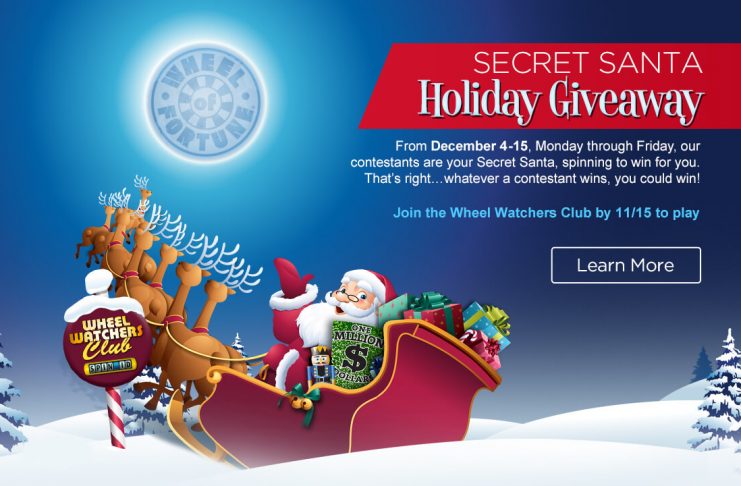 Wheel Of Fortune Secret Santa Sweepstakes 2017