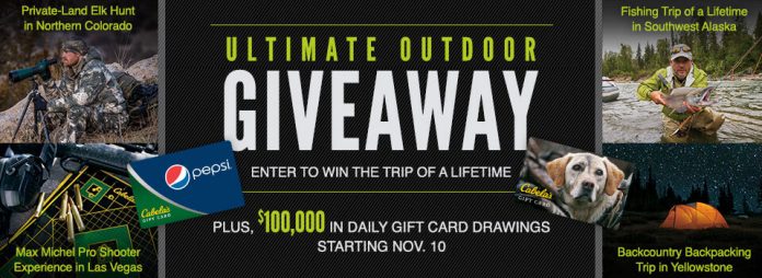 Cabela's Ultimate Outdoor Giveaway 2016 (Cabelas.com/Sweeps)